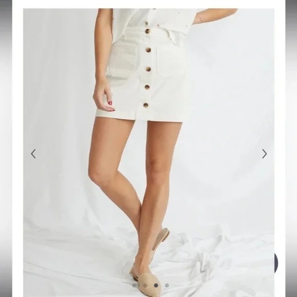 Marine Layer White Mini Skirt